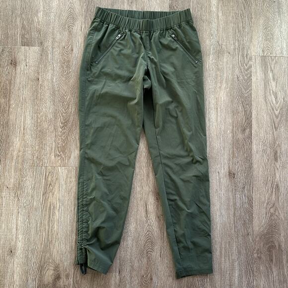 Athleta Aspire Ankle Pants Olive Green Size 0 Mid Rise - Picture 3 of 7
